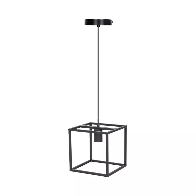 Czarna metalowa lampa wisząca w stylu vintage z oprawką E27 22x22x125cm - 8433325325138