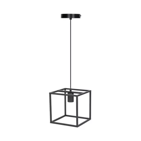 Czarna metalowa lampa wisząca w stylu vintage z oprawką E27 22x22x125cm - 8433325325138