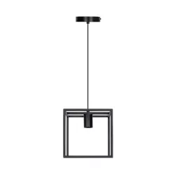 Czarna metalowa lampa wisząca w stylu vintage z oprawką E27 22x22x125cm - 8433325325138