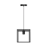 Czarna metalowa lampa wisząca w stylu vintage z oprawką E27 22x22x125cm - 8433325325138
