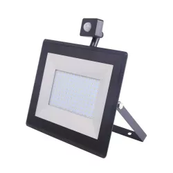 LED Ultracienki reflektor z czujnikiem czarny 100W Odlewanie - 8433325187439