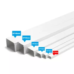 Listwa PVC biała kwadratowa z podkładem samoprzylepnym - 8433325327385