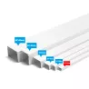 Listwa PVC biała kwadratowa z podkładem samoprzylepnym - 8433325327385