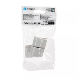 Kwadratowa listwa z PVC biała kolanko zewnętrzne 25 * 16 mm 4 szt. - 8433325327583