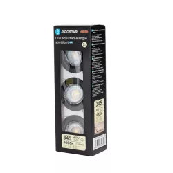 Reflektor LED o regulowanym kącie świecenia 4,5W 4000K czarny - 8433325329693