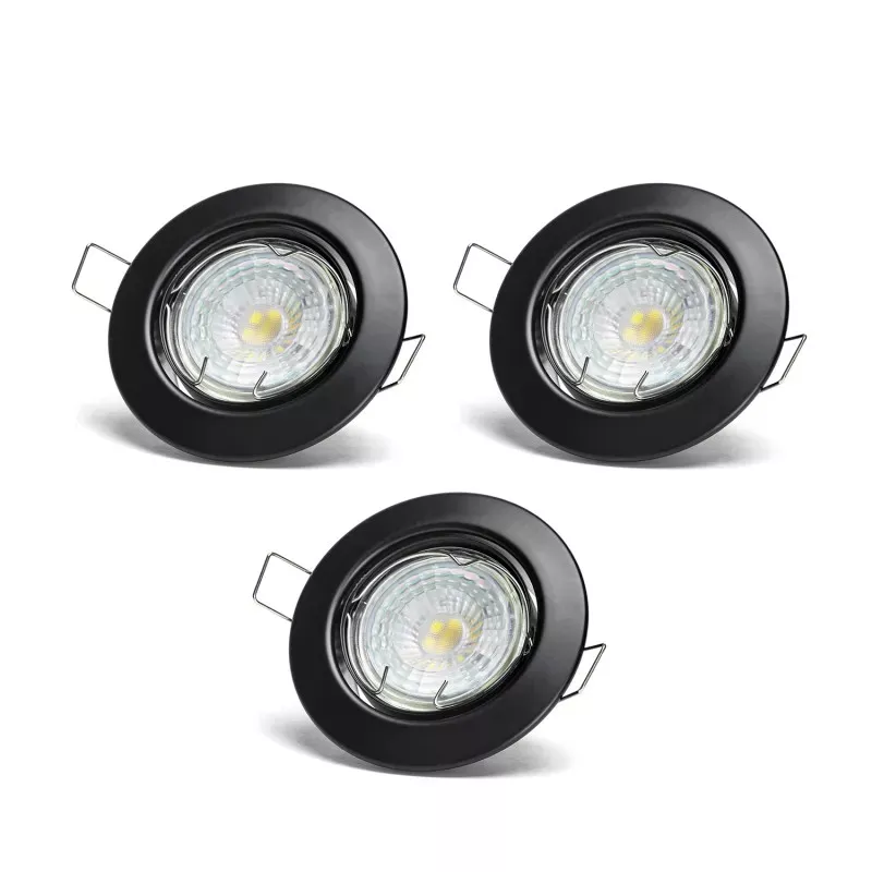 Reflektor LED o regulowanym kącie świecenia 4,5W 6500K czarny - 8433325329709