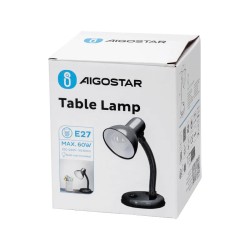 Lampa stołowa E27/230V metalowa klasyczna Czarna bez żarówki - 8433325330057