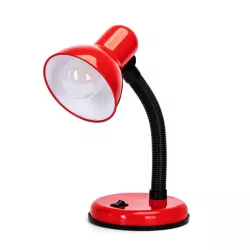 Lampa stołowa E27/230V metalowa klasyczna Czerwona bez żarówki - 8433325330071