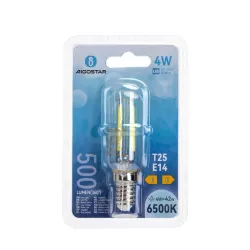 Mała żarówka T25 E14 4W 6500K filament barwa biała zimna 500lm /230V - 8433325330576