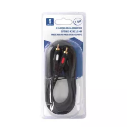 Kabel audio 3x RCA 1,8 m czarny - 8433325187804