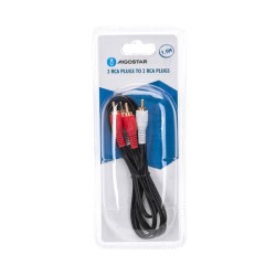 Kabel audio 2RCA/2RCA 1,5 m czarny - 8433325187828