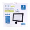 LED Ultracienki reflektor z czujnikiem czarny 100W Odlewanie - 8433325187927