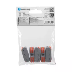 Listwy zaciskowe PCT-222 5 szt., szaro-pomarańczowe - 8433325332952