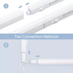 Oprawa led świetlówka kompaktowa lampa 0.3m T5 4W 480lm biała zimna - 8433325188443