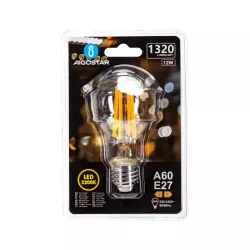 Żarówka LED 12W/230V Filament A60 E27 barwa bursztynowa 1320lm - 8433325358266