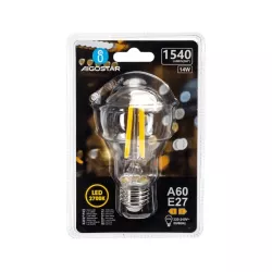 Żarówka LED 14W/230V Filament klasyczna A60 E27 biała ciepła 1540lm - 8433325358273