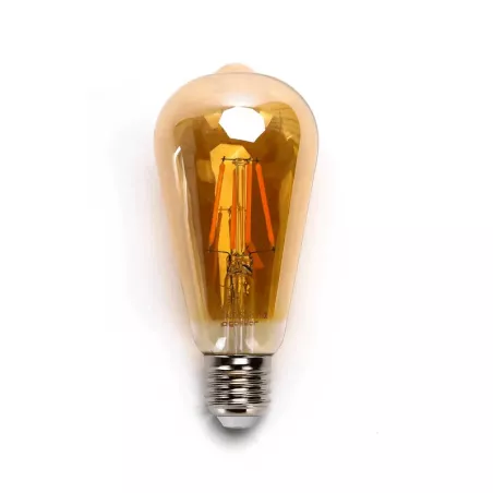 Żarówka LED 10W/230V Filament ST64 retro E27 barwa bursztynowa 1100lm - 8433325358419