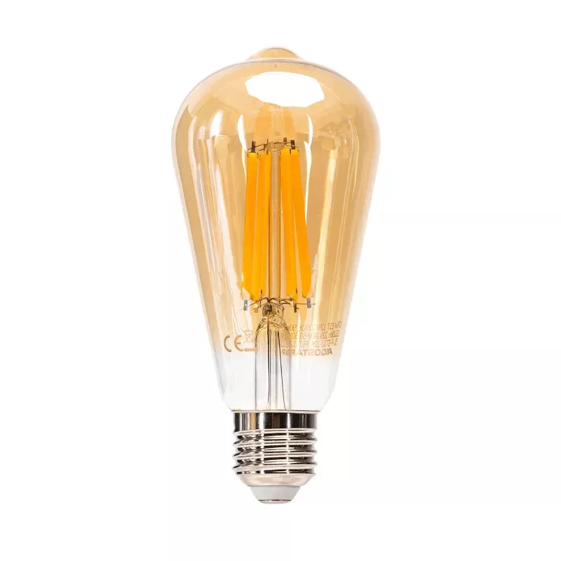 Żarówka LED 16W/230V Filament ST64 retro E27 barwa bursztynowa 1760lm - 8433325358501