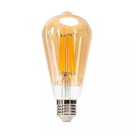 Żarówka LED 16W/230V Filament ST64 retro E27 barwa bursztynowa 1760lm - 8433325358501