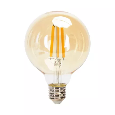 Żarówka LED 10W/230V Filament kula G95 E27 barwa bursztynowa 110lm - 8433325358594