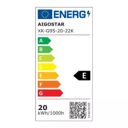 Żarówka LED 20W/230V Filament kula G95 E27 barwa bursztynowa 2200lm - 8433325358686