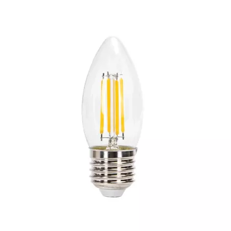 Żarówka świecowa LED 6W/230V Filament C35 E27 biała ciepła 660lm - 8433325358693