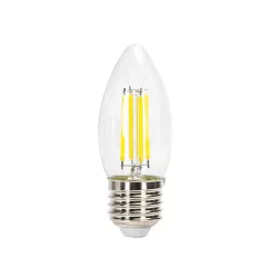 Żarówka świecowa LED 6W/230V Filament C35 E27 biała zimna 660lm - 8433325358709