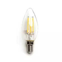 Żarówka świecowa LED 6W/230V Filament C35 E14 biała ciepła 660lm - 8433325358723