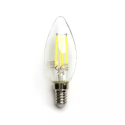 Żarówka świecowa LED 6W/230V Filament C35 E14 biała zimna 660lm - 8433325358730
