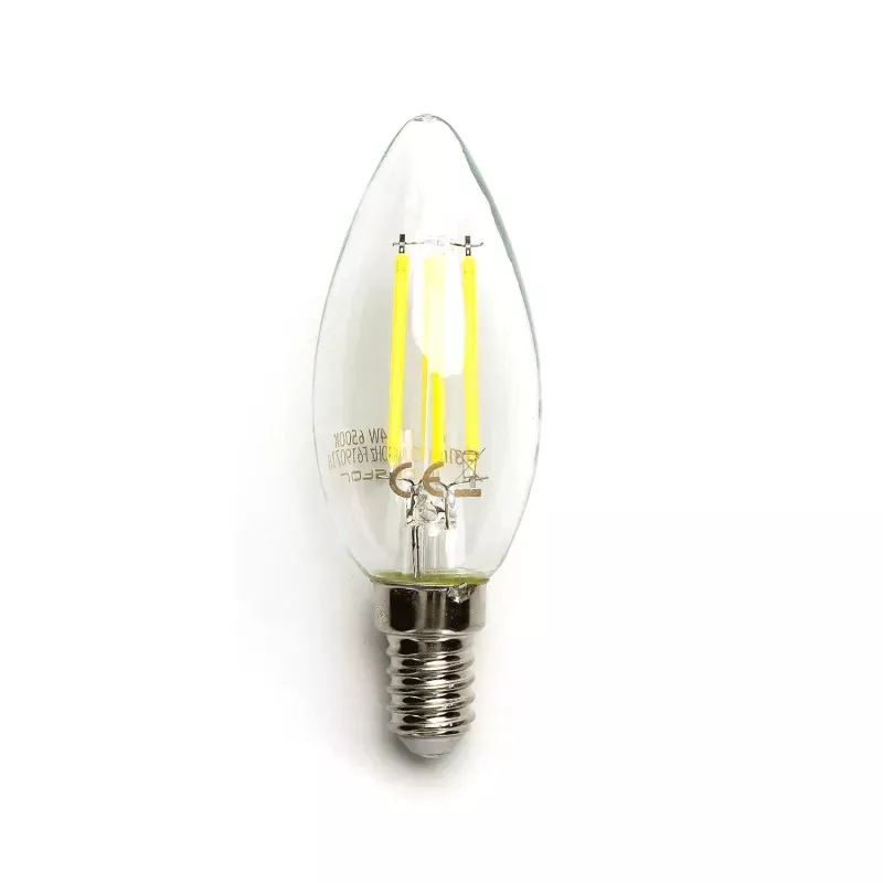 Żarówka świecowa LED 6W/230V Filament C35 E14 biała zimna 660lm - 8433325358730