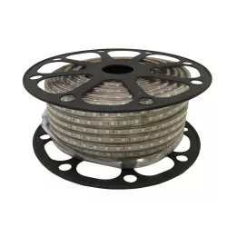 Czerwona taśma LED 230V wysokonapięciowa 8mm 60led/m szpula 50mb IP65 - 8433325188566