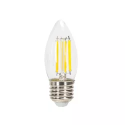 Żarówka świecowa LED 8W/230V Filament C35 E27 barwa biała zimna 880lm - 8433325358761