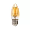 Żarówka świecowa LED 8W/230V Filament C35 E27 barwa bursztynowa 880lm - 8433325358778