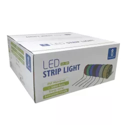Czerwona taśma LED 230V wysokonapięciowa 8mm 60led/m szpula 50mb IP65 - 8433325188566