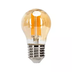 Żarówka LED 8W/230V Filament kulka G45 E27 barwa bursztynowa 880lm - 8433325358860