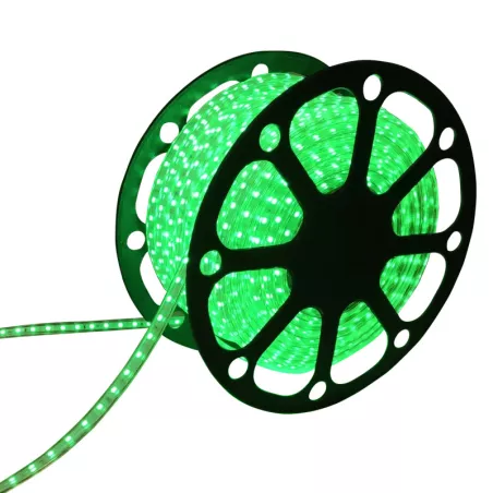 Zielona taśma LED 230V wysokonapięciowa 8mm 60led/m szpula 50mb IP65 - 8433325188573