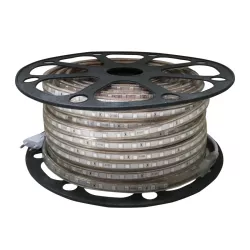 Niebieska taśma LED 230V wysokonapięciowa 8mm 60led/m szpula 50mb IP65 - 8433325188580