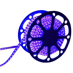 Niebieska taśma LED 230V wysokonapięciowa 8mm 60led/m szpula 50mb IP65 - 8433325188580