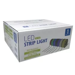 Niebieska taśma LED 230V wysokonapięciowa 8mm 60led/m szpula 50mb IP65 - 8433325188580