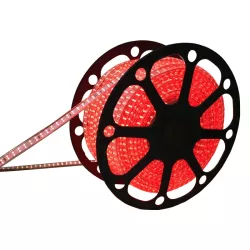 Czerwona taśma LED 230V wysokonapięciowa 10mm 180led/7w/m 50mb IP65 - 8433325188597