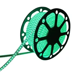 Zielona taśma LED 230V wysokonapięciowa 10mm 180led/7w/m 50mb IP65 - 8433325188603