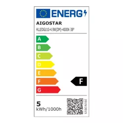 LED GU10 4,9W 4000K z możliwością ściemniania i szklanym kloszem - 8433325363789