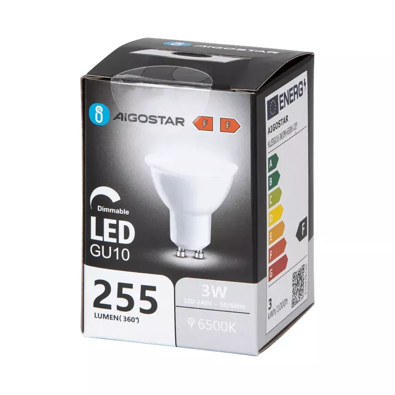 LED GU10 3W 6500K z możliwością ściemniania - 8433325363857