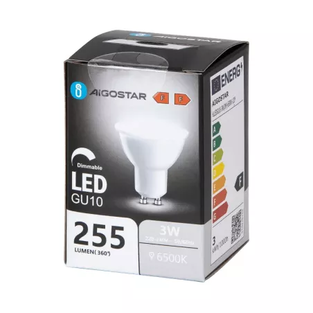 LED GU10 3W 6500K z możliwością ściemniania - 8433325363857