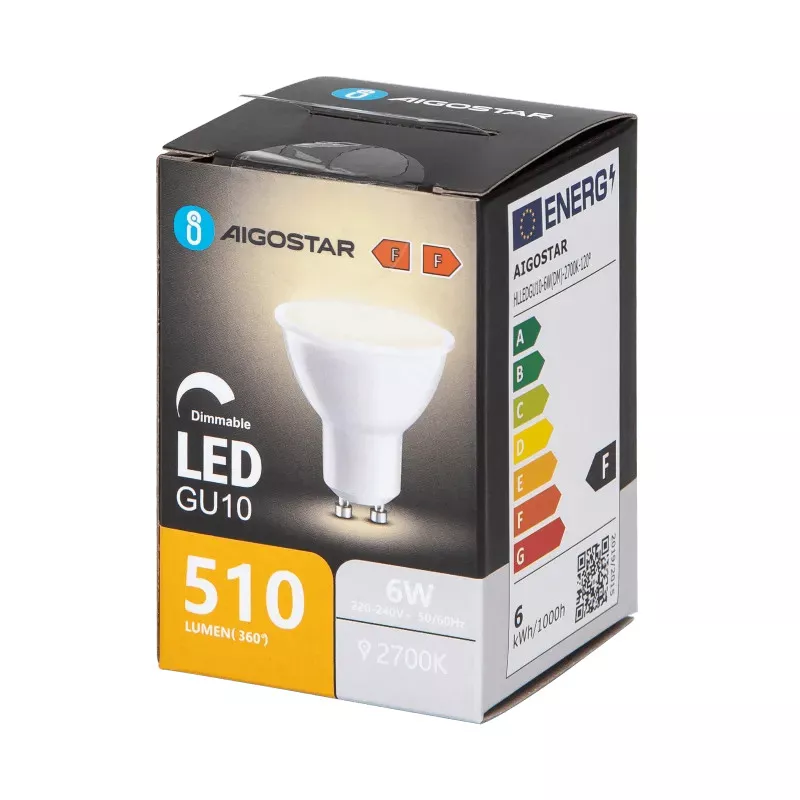 LED GU10 6W 2700K z możliwością ściemniania - 8433325363895