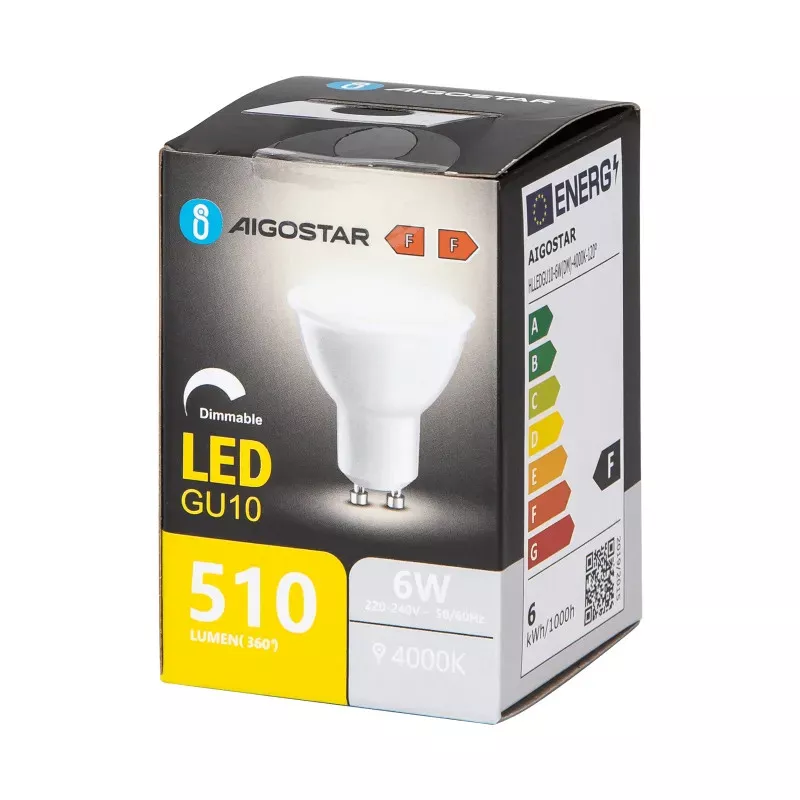 LED GU10 6W 4000K z możliwością ściemniania - 8433325363901