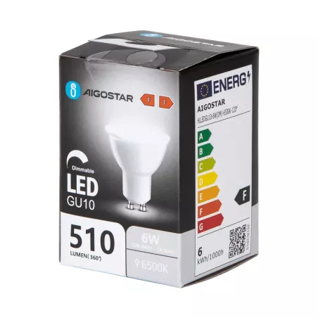 LED GU10 6W 6500K z możliwością ściemniania - 8433325363918