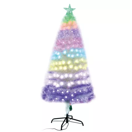 Choinka 120cm świąteczne drzewko zestaw kolorowymi lampkami RGBY - 8433325368487