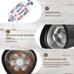 Młynek do kawy z jednym przyciskiem 60g 150W - 8433325500351