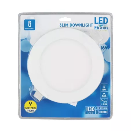 Ultracienki downlight LED E6 9W okrągły 6000K zimny - 8433340001147
